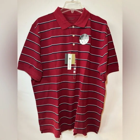 NWT Lot of Men’s Short Sleeve Polo Shirts Size Large Blue, Red, Grey, Beige - Picture 10 of 13